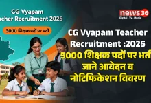 CG Vyapam Teacher Recruitment 2025